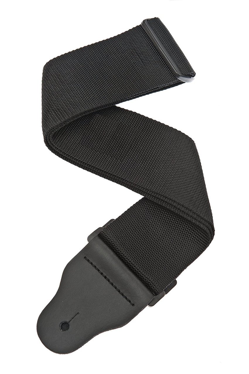 BAS GİTAR ASKISI, YÜKSEK KALİTE NYLON POLYPROPİLEN DOKUMA, SİYAH RENK, BOY: 110-150CM (43''-58'') AYARLANABİLİR, EN: 7 CM, SAĞLAM DERİ UÇLAR, KONFORL