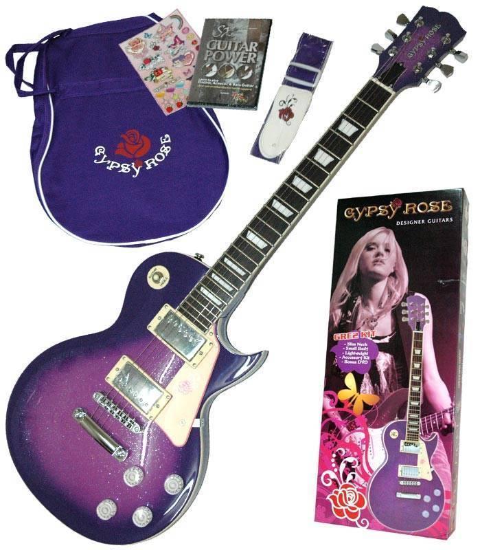 Valencia GRE2KCPP Elektro Gitar Mor + çanta+ askı