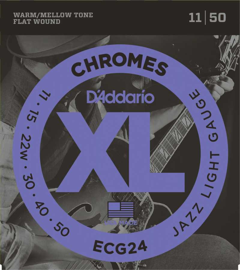 ELEKTRO GİTAR TELİ, CHROMES, 11-50, JAZZ LIGHT GAUGE, WARM / MELLOW TONE - FLAT WOUND