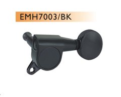 ELEKTRO GİTAR BURGUSU, 6'LI SET, SAĞ, SİYAH, YUVARLAK KULAK