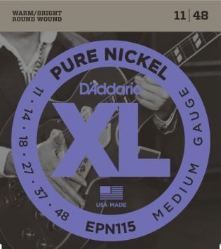 ELEKTRO GİTAR TEL SETİ, XL, PURE NICKEL, BLUES/JAZZ ROCK, 11-48, MEDIUM, WARM/BRIGHT, ROUND WOUND