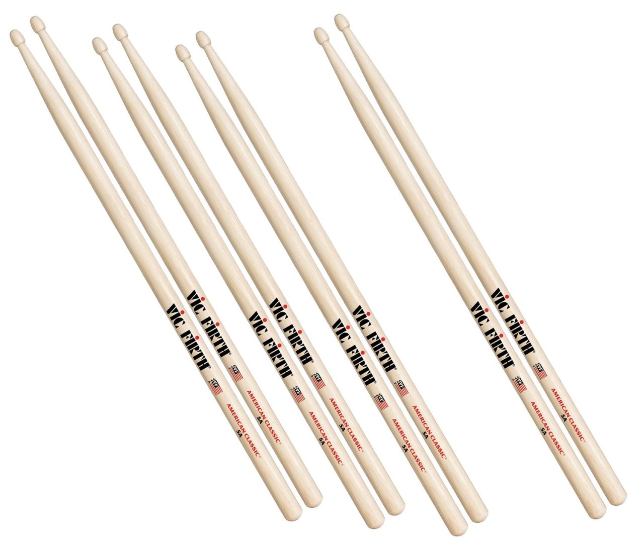 BAGET (3+1 ÇİFT), 5B WOOD, HICKORY, 16''x0.595'', MEDIUM TAPER, TIP: WOOD (AĞAÇ) /TEAR DROP (DAMLA), SURFACE: MEDIUM/LACQUER