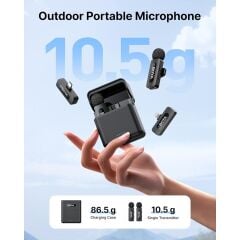 Boya V3 Combo Usb-c ve Lightning Portlu Gürültü Engelleyicili Kablosuz Yaka Mikrofonu