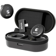 Boya Omic-U Wireless İkili Yaka Mikrofonu (Siyah) Type-c Girişli Mini Yaka Mikrofonu