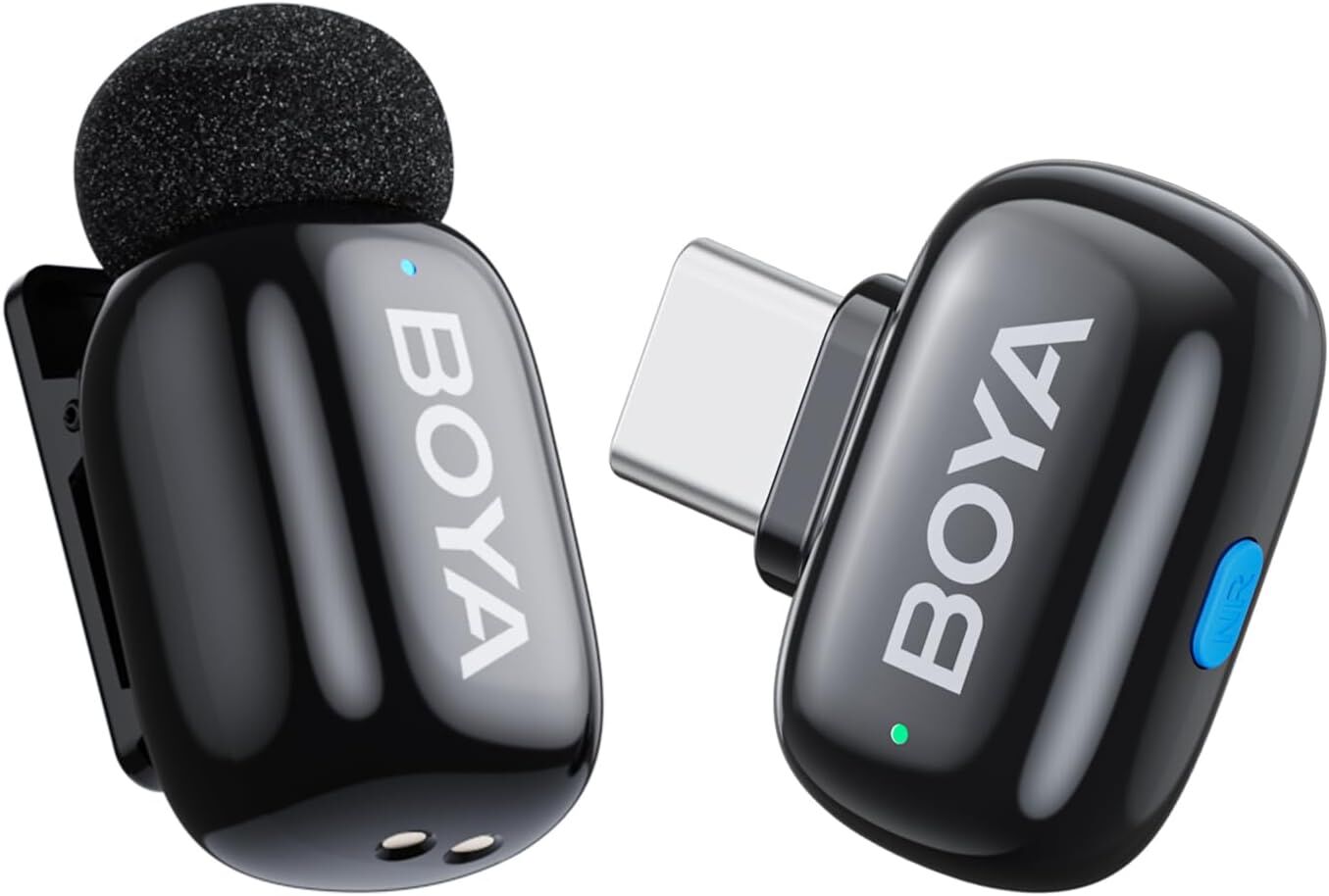 Boya Mini-17 (1TX+1RX) Android/Tablet/PC için Gürültü Engelleyicili Kablosuz Yaka Mikrofonu Type-c