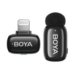 Boya Mini-16 (1TX+1RX) iphone ipad için Gürültü Engelleyicili Kablosuz Yaka Mikrofonu Lightning Giriş