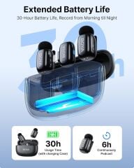 Boya Mini-15 (2TX+1RX+CC) iphone-ipad için Gürültü Engelleyicili Kablosuz Yaka Mikrofonu Lightning Device