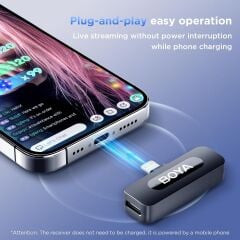 Boya BY-V30 Type-c Klipsli Gürültü Engelleyicili Yaka Mikrofonu ( ios & Android )
