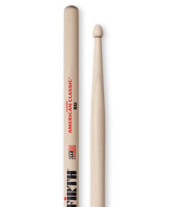BAGET/STICK (ÇİFT), HICKORY, 0.540''x16'' , MEDIUM TAPER, TIP: WOOD (AĞAÇ)/TEAR DROP, SURFACE: MEDIUM/LACQUER