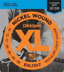 ELEKTRO GİTAR TEL SETİ, 7 TELLİ, XL, 10-46, NICKEL WOUND, REGULAR LIGHT GAUGE,BRIGHT TONE, ROUND WOUND