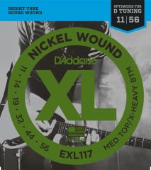 ELEKTRO GİTAR TEL SETİ, XL, 11-56, OPTIMIZED FOR D-TUNING, MED TOP / X-HEAVY BTM, NICKEL WOUND, BRIGHT TONE, ROUND WOUND