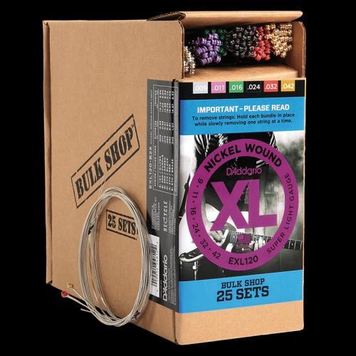 (25 SET) ELEKTRO GİTAR TEL SETİ, XL, 9-42, NICKEL WOUND, SUPER LIGHT GAUGE, BRIGHT TONE, ROUND WOUND