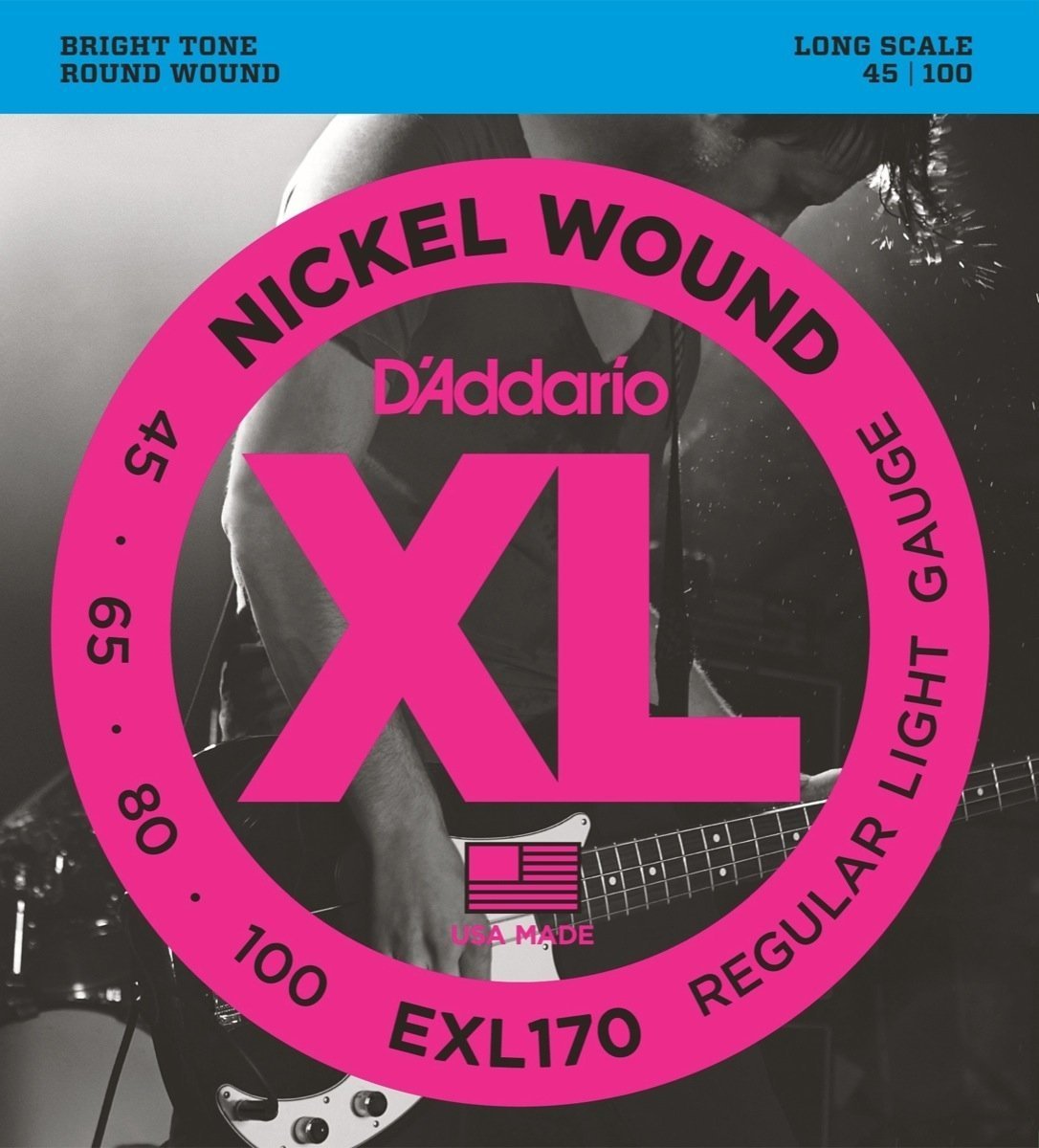 BAS GİTAR TEL SETİ, XL, 45-100, LONG SCALE, NICKEL WOUND BASS, REGULAR LIGHT GAUGE, BRIGHT TONE, ROUND WOUND