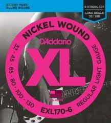 BAS GİTAR TEL SETİ , 6 TELLİ, XL, 32-130, LONG SCALE, NICKEL WOUND BASS, REGULAR LIGHT GAUGE, BRIGHT TONE, ROUND WOUND