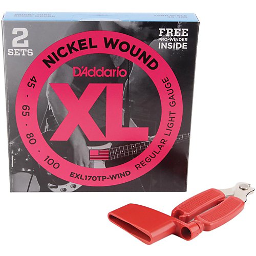 (2 SET+PROWINDER HEDİYE ) BAS GİTAR TEL SETİ , XL, 45-100, LONG SCALE, NICKEL WOUND BASS, REGULAR LIGHT GAUGE, BRIGHT TONE, ROUND WOUND