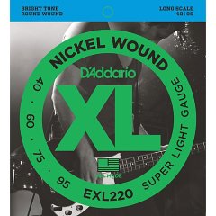 BAS GİTAR TEL SETİ, XL, 40-95, LONG SCALE, NICKEL WOUND BASS, SUPER LIGHT GAUGE, BRIGHT TONE, ROUND WOUND
