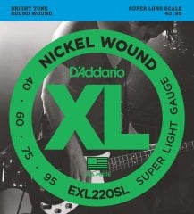 BAS GİTAR TEL SETİ, XL, 40-95, SUPER LONG SCALE, NICKEL WOUND BASS, SUPER LIGHT GAUGE, BRIGHT TONE, ROUND WOUND
