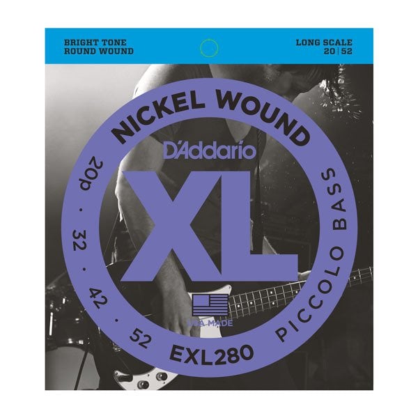 BAS GİTAR TEL SETİ, XL, 20-52, LONG SCALE, NICKEL WOUND, PICCOLO BASS, BRIGHT TONE, ROUND WOUND