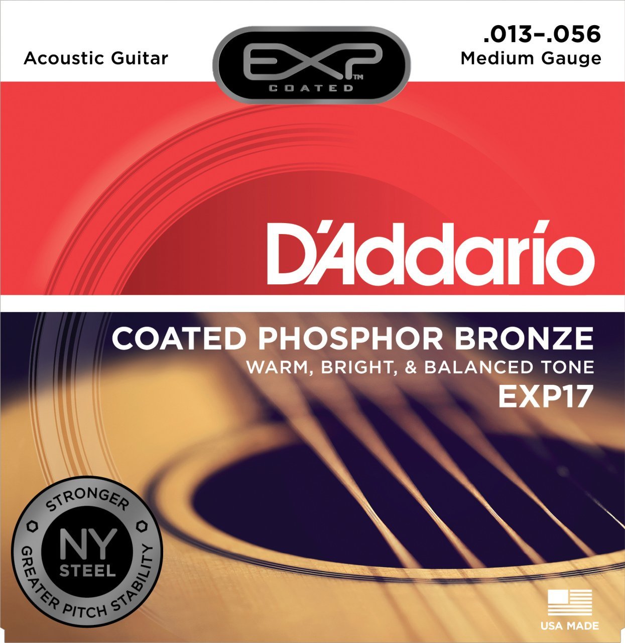 AKUSTİK GİTAR TEL SETİ, 13-56, COATED PHOSPHOR BRONZE, MEDIUM GAUGE, WARM, BRIGHT & BALANCED TONE
