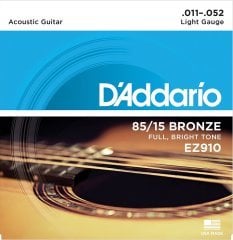 AKUSTİK GİTAR TEL SETİ, 85/15 BRONZE, LIGHT GAUGE (.011-.052), FULL BRIGHT TONE