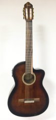 ELEKTRO KLASİK GİTAR, CUTAWAY, 4/4, KAHVE SUNBURST
