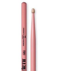 BAGET/STICK (ÇİFT), PEMBE RENK, HICKORY, 0.565''x16'' , MEDIUM TAPER, TIP: WOOD (AĞAÇ)/TEAR DROP, SURFACE: MEDIUM