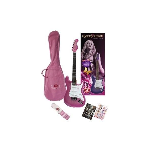 Valencia GRE1KCPK Elektro Gitar Pembe + çanta+ askı
