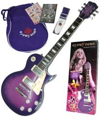 Valencia GRE2KCPP Elektro Gitar Mor + çanta+ askı