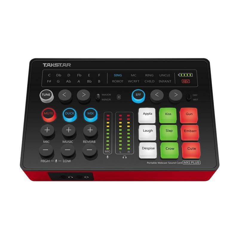 Takstar MX1 Plus Taşınabilir Broadcast Portatif Mobil Efektli Canlı Yayın Ses Kartı