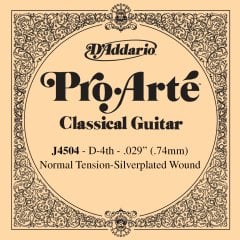 KLASİK GİTAR TEK TELİ, PRO-ARTE, NORMAL TENSION, SILVER PLATED COPPER WOUND-MULTIFLAMENT NYLON CORE, D (RE), DÖRTÜNCÜ TEL, 0.029'' (0.74MM)