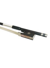 KEMAN YAYI, CARBON FIBER, 4/4, SİYAH, FROG: NICKEL SILVER MOUNTED EBONY WITH ABALONE EYE AND SLIDE, WINDING: NICKEL SILVER, BUTTON: THREE-PART, NICK
