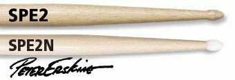 BAGET(ÇİFT) SIGNATURE PETER ERSKINE, HICKORY, 0.575''x16'', EXTRA LONG TAPER, TIP:WOOD/TEAR DROP, SURFACE: SMALL / LACQUER