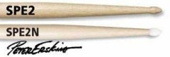 BAGET(ÇİFT) SIGNATURE PETER ERSKINE, HICKORY, 0.575''x16'', EXTRA LONG TAPER, TIP:WOOD/TEAR DROP, SURFACE: SMALL / LACQUER