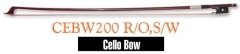 CELLO YAY, SCALE (3/4), BREZİLYA AĞACI, GÜMÜŞ BALANS SARIMI, SEKİZGEN KESİT, KEMİK UÇ, NICKEL BUTTON
