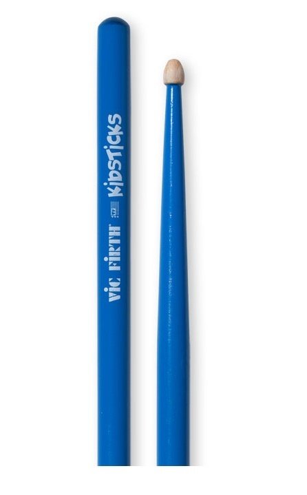 BAGET (ÇİFT) KIDSTICK MAVİ, HICKORY, 0.520''x13'' , LONG TAPER, TIP: WOOD (AĞAÇ) / TEAR DROP, SURFACE: MEDIUM / PAINT (BLUE)