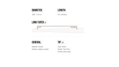 BAGET SVC (ÇİFT) SIGNATURE COLAIUTA, HICKORY, 0.595''x16'', LONG TAPER, TIP: WOOD / BOLD TEAR DROP, SURFACE: LARGE / LACQUER