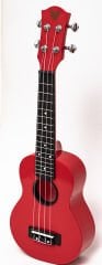 Valler UK110 Krom Burgu Kırmızı Soprano Ukulele