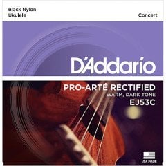 UKULELE TEL SETİ, HAWAIAN / CONCERT, BLACK NYLON, (0.026-0.032-0.036-0.028)