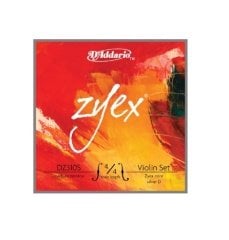 KEMAN TEL SET, ZYEX, 4/4 , MEDIUM TENSION, (RE GÜMÜŞ)