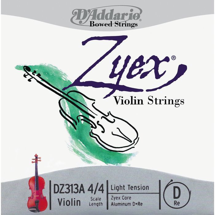 KEMAN TEK TEL, ZYEX, 4/4 , MEDIUM TENSION, (RE ALUMİNYUM)