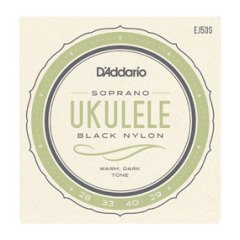 UKULELE TEL SETİ, SOPRANO, BLACK NYLON,