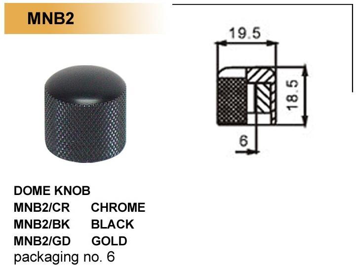 GİTAR POT. DÜĞME BAŞLIĞI (KUBBELİ) METAL, SİYAH, (19.5X18.5)