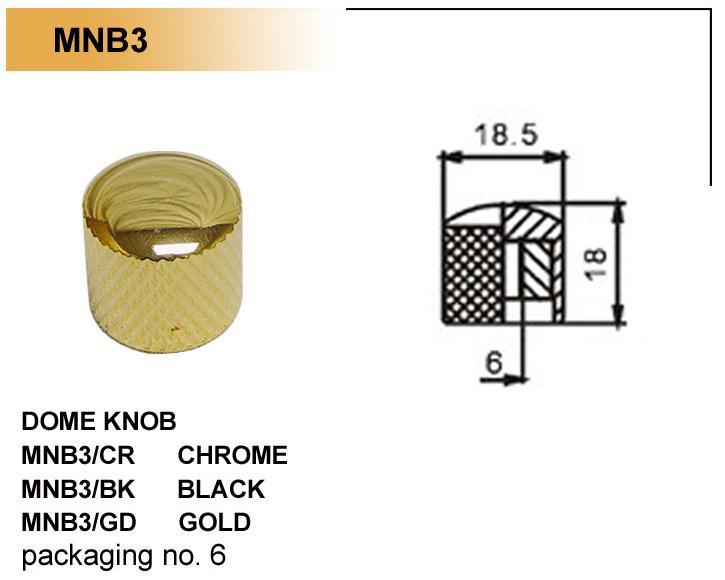GİTAR POT. DÜĞME BAŞLIĞI (KUBBELİ) METAL, GOLD, (18.5X18)