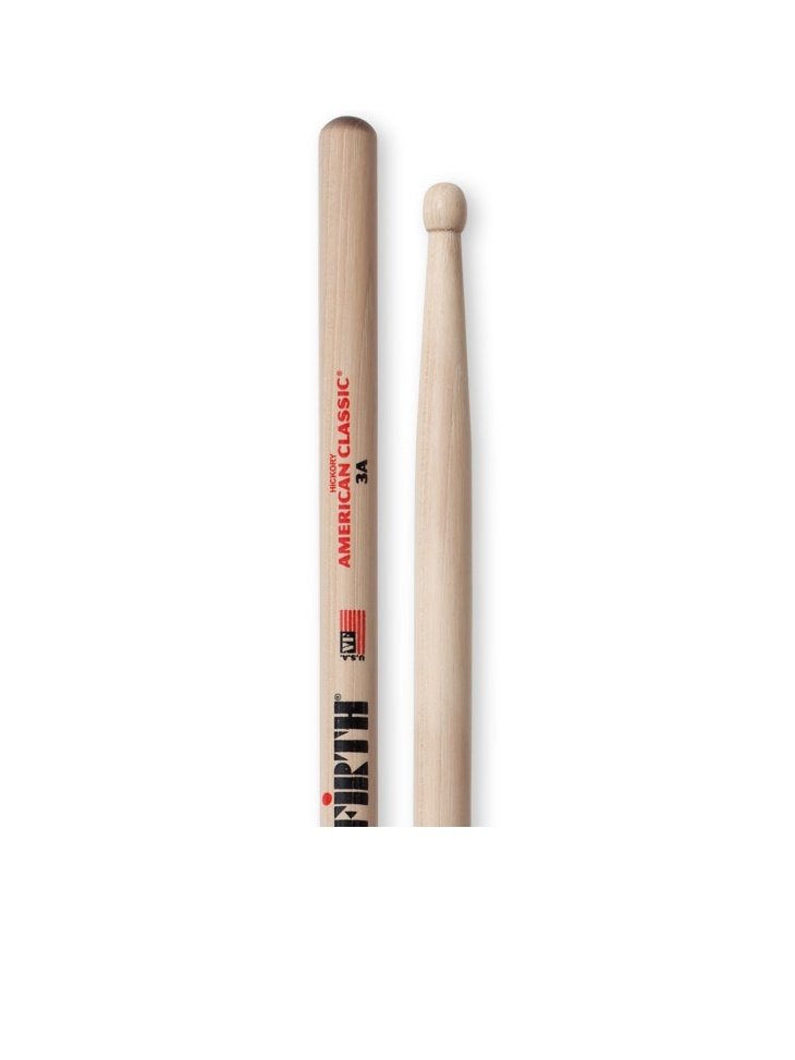 BAGET/STICK (ÇİFT), HICKORY, 0.580''x16 (3/16)'', SHORT TAPER, TIP: WOOD(AĞAÇ)/BARREL, SURFACE: LARGE/LACQUER
