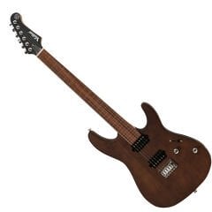 Valler FTS250 Mat Koyu Kahve Okoume Ağacı HH Perdesiz Elektro Gitar