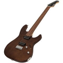 Valler FTS250 Mat Koyu Kahve Okoume Ağacı HH Perdesiz Elektro Gitar