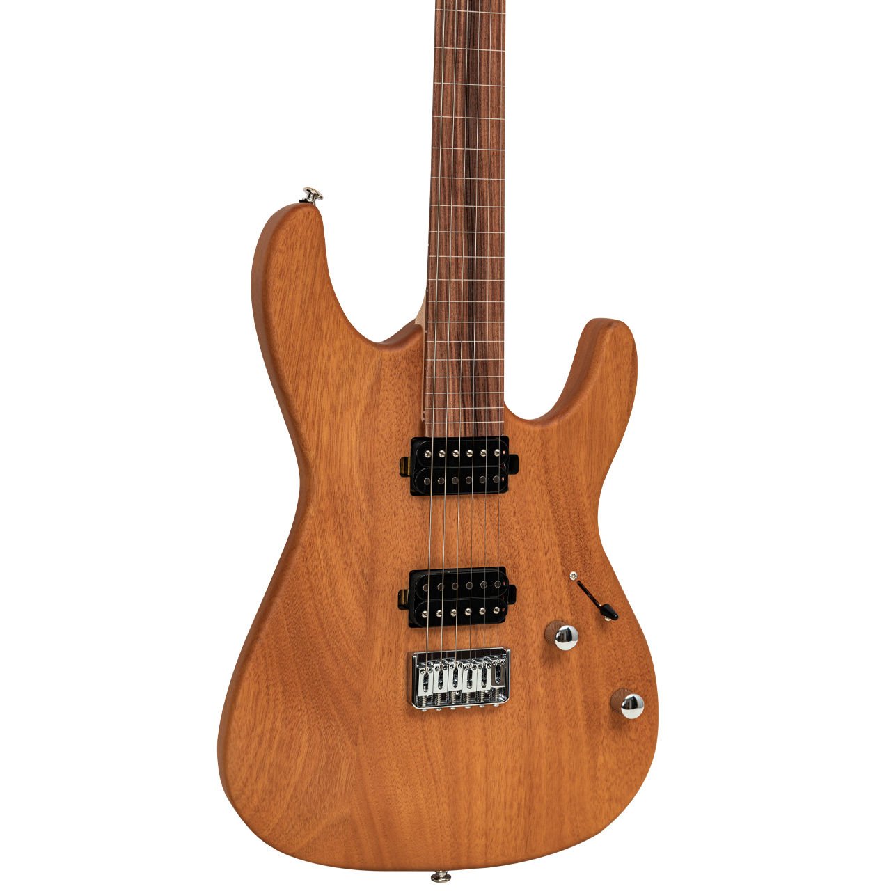 Valler FTS270 Mat Koyu Kahve Okoume Ağacı HH Perdesiz Elektro Gitar