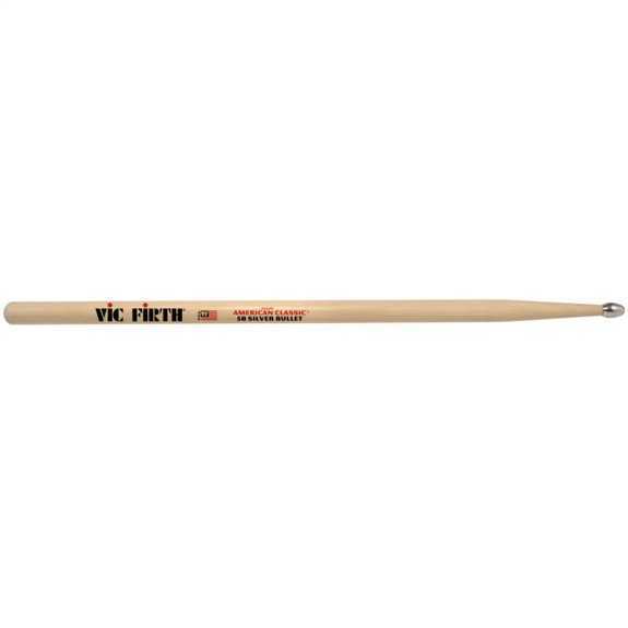BAGET (ÇİFT) 5B SILVERBULLET, HICKORY, 0.595''x16'', MEDIUM TAPER, TIP: SPECIALITY (ALUMINIUM) / TEAR DROP, SURFACE: MEDIUM/LACQUER