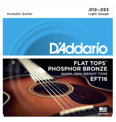AKUSTİK GİTAR TEL SETİ, FLAT TOPS, PHOSPHOR BRONZE, LIGHT GAUGE, 12-53, WARM, SEMI-BRIGHT TONE