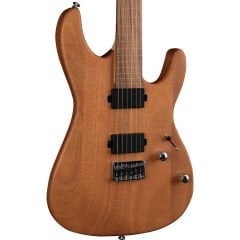 Valler FTS300A Mat Koyu Kahve Okoume Ağacı HH Aktif Perdesiz Elektro Gitar